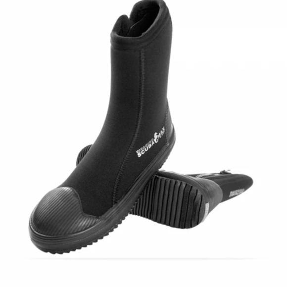 Scuba Max Titanium Black Dive Boot Reef Track 6.0MM Sz 7 Side Zip M7 - Picture 6 of 6